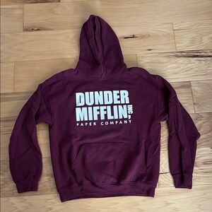 Dunder Mifflin Burgundy Hoodie The Office